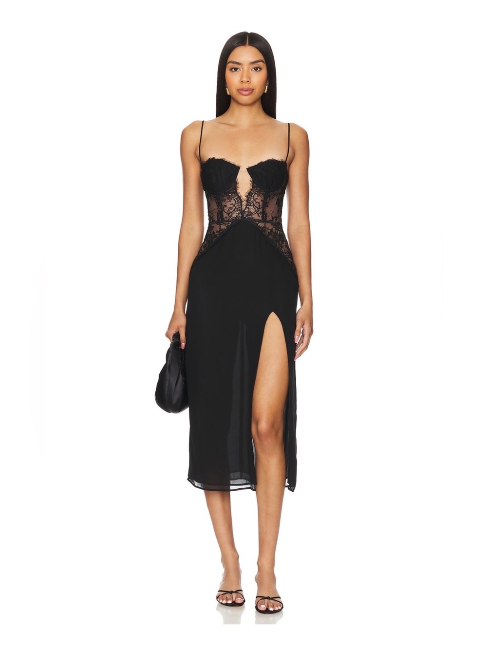 NBD Rosabelle Midi Dress in Black